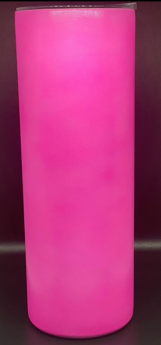 6 pk 20oz Pink Glow in the Dark Sublimation Tumbler